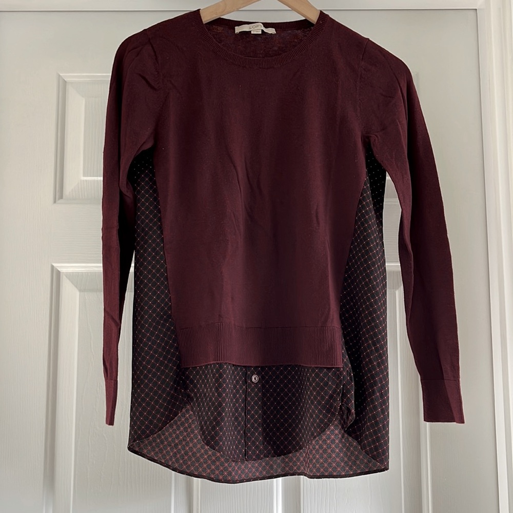 LOFT Mixed Media Sweater.